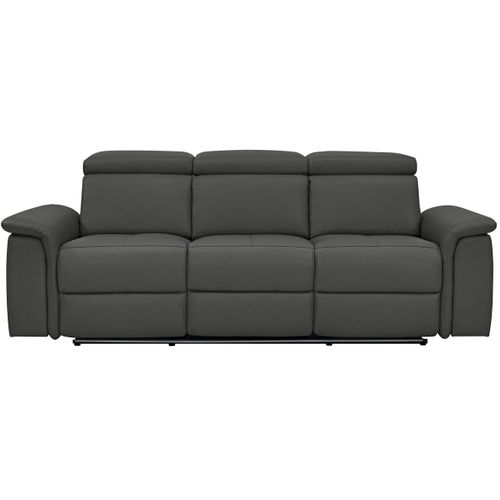 Pareli-canapé 3 Places Avec Fonction Électrique En Pu Noir