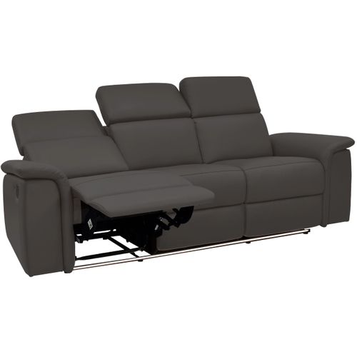 Pareli-canapé 3 Places Avec Fonction Manuel En Pu Marron