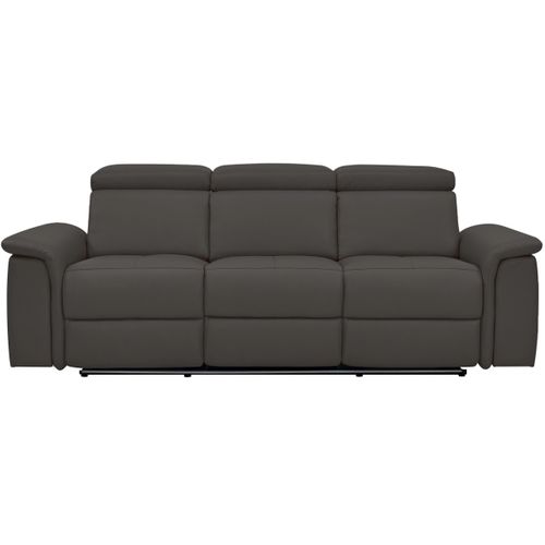 Pareli-canapé 3 Places Avec Fonction Manuel En Pu Marron