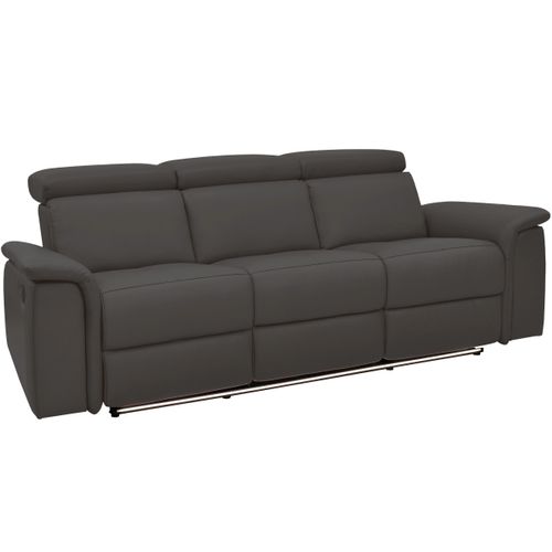 Pareli-canapé 3 Places Avec Fonction Manuel En Pu Marron