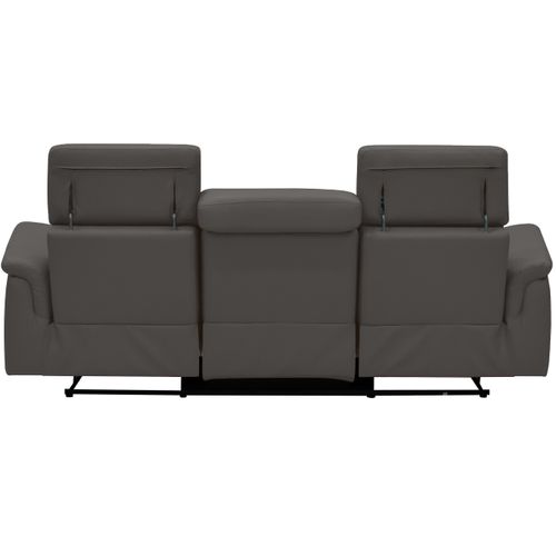 Pareli-canapé 3 Places Avec Fonction Manuel En Pu Marron