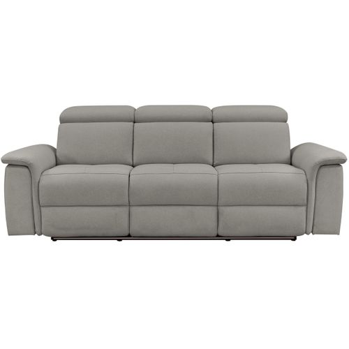Pareli-canapé 3 Places Avec Fonction Manuelle En Tissu Gris