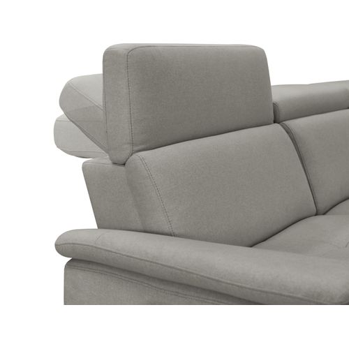 Pareli-canapé 3 Places Avec Fonction Manuelle En Tissu Gris