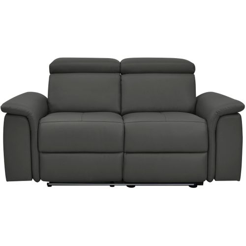 Pareli-canapé 2 Places Avec Fonction Relax Électrique En Pu Noir