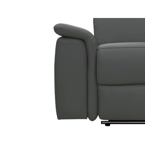 Pareli-canapé 2 Places Avec Fonction Relax Électrique En Pu/cuir Gris