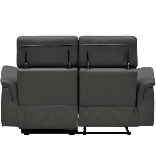 Pareli-canapé 2 Places Avec Fonction Manuelle En Pu Marron