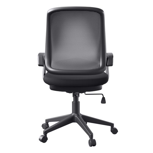 Marvin-chaise De Bureau Avec Hauteur D'assise Réglable, Revêtue De Tissu Noir.