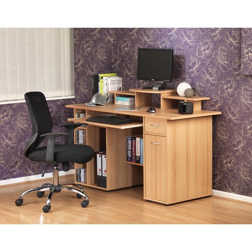 Atlanta-chaise De Bureau à Roulettes En Maille Noire