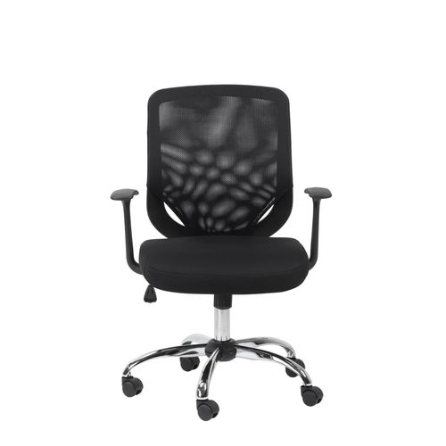 Atlanta-chaise De Bureau à Roulettes En Maille Noire