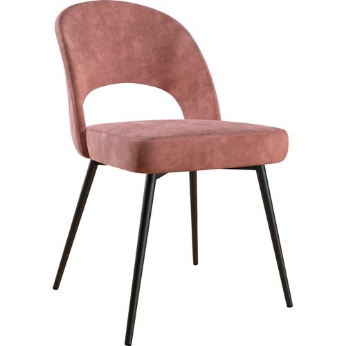 Alexi-chaise De Salle à Manger Tapissée En Velours Rose