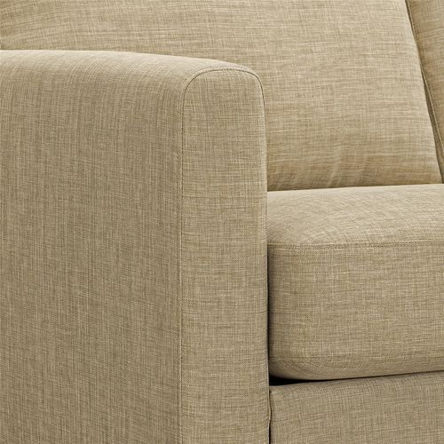 Kaci-canapé 3 Places Avec Méridienne En Lin Beige