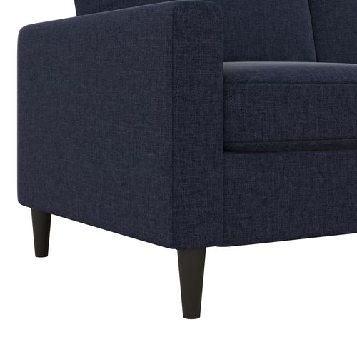 Kaci-canapé 3 Places Avec Méridienne En Lin Bleu