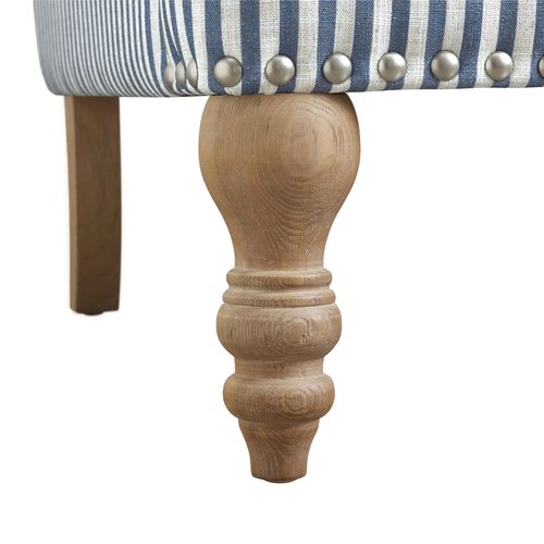 Jaya - Fauteuils En Tissu Rayé Bleu