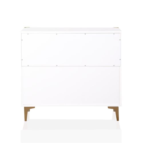 Karissa-commode Avec 3 Tiroirs En Mdf Blanc