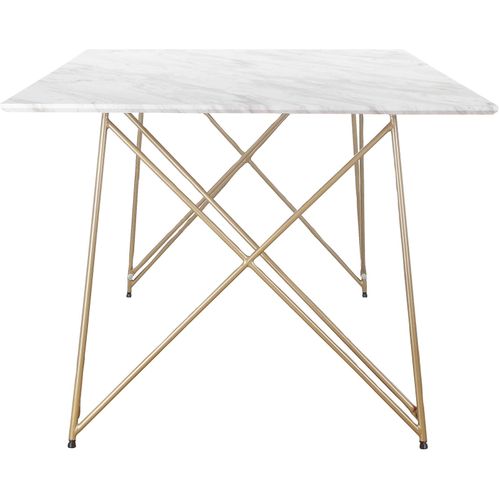 Asama-table De Salle à Manger 160x90 Cm Aspect Marbre Doré