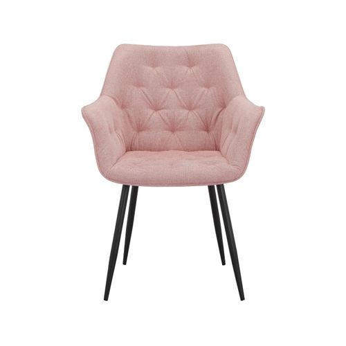 Suzuka-lot De 2 Chaises De Salle à Manger En Velours Rose