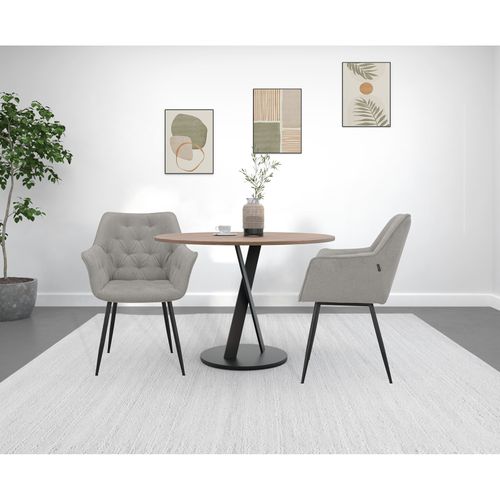 Suzuka-fauteuil 2 Pk Gris Clair Belfast