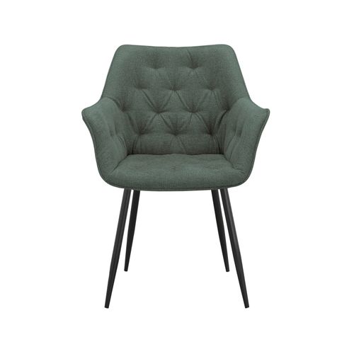 Suzuka-lot De 2 Chaises De Salle à Manger En Velours Vert