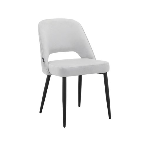 Kyoto-lot De 2 Chaises De Salle à Manger En Velours Gris