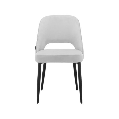 Kyoto-lot De 2 Chaises De Salle à Manger En Velours Gris