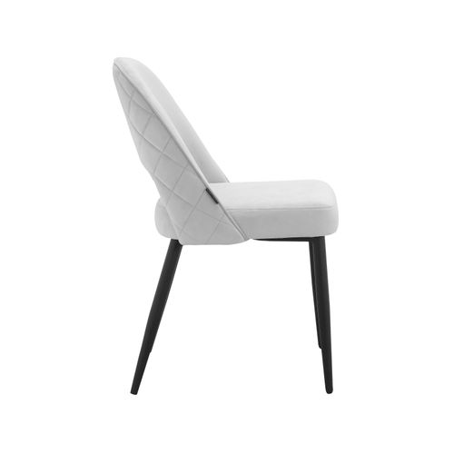 Kyoto-lot De 2 Chaises De Salle à Manger En Velours Gris