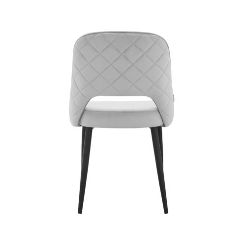 Kyoto-lot De 2 Chaises De Salle à Manger En Velours Gris