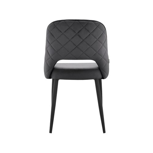 Kyoto-lot De 2 Chaises De Salle à Manger En Velours Anthracite