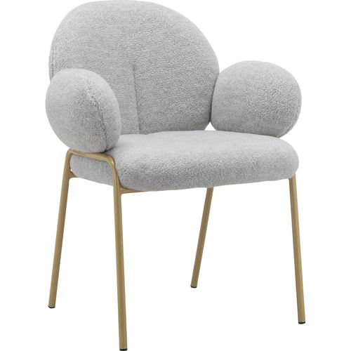 Iwama-lot De 2 Chaises De Salle à Manger Gris Teddy