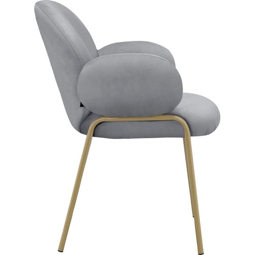 Iwama-lot De 2 Chaises De Salle à Manger En Velours Gris Clair