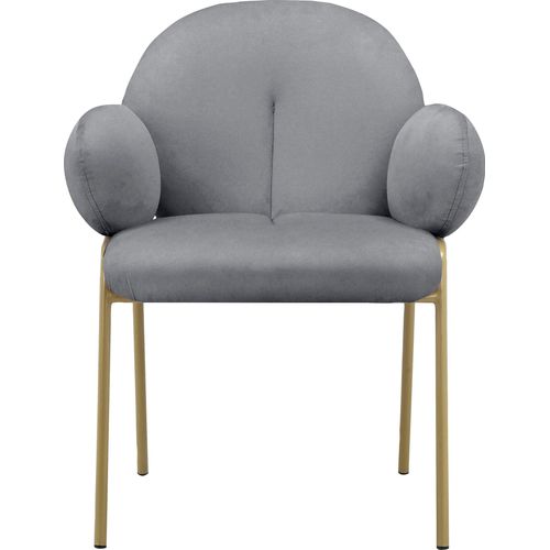 Iwama-lot De 2 Chaises De Salle à Manger En Velours Gris Clair