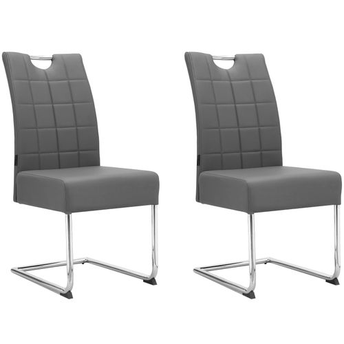 Osaka-chaise De Salle à Manger 2 Pack Pu Lightgrey