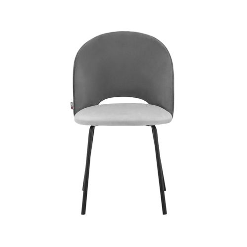 Nagoya-lot De 2 Chaises De Salle à Manger En Velours Gris Anthracite