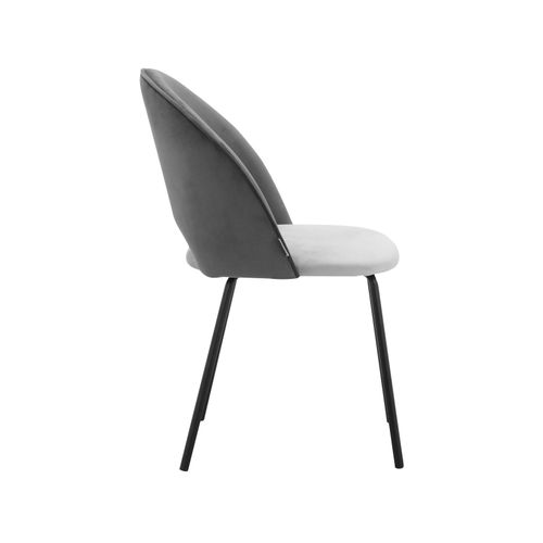 Nagoya-lot De 2 Chaises De Salle à Manger En Velours Gris Anthracite