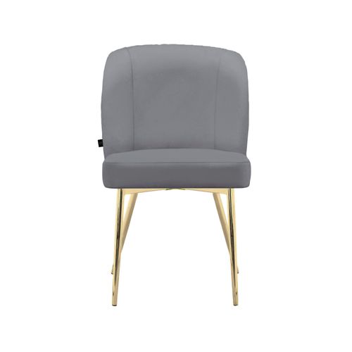 Nagano-lot De 2 Chaises De Salle à Manger En Velours Gris