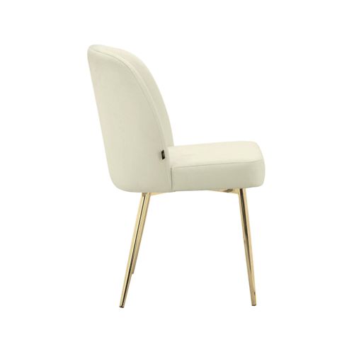 Nagano-lot De 2 Chaises De Salle à Manger En Tissu Crème