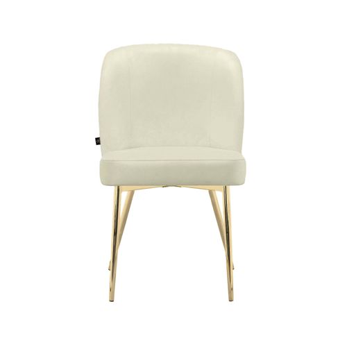 Nagano-lot De 2 Chaises De Salle à Manger En Tissu Crème