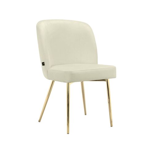 Nagano-lot De 2 Chaises De Salle à Manger En Tissu Crème