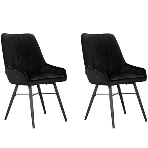 Akita-chaise De Salle à Manger 2 Pk Noir