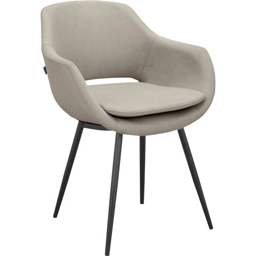 Kobe-lot De 2 Chaises De Salle à Manger En Tissu Crème