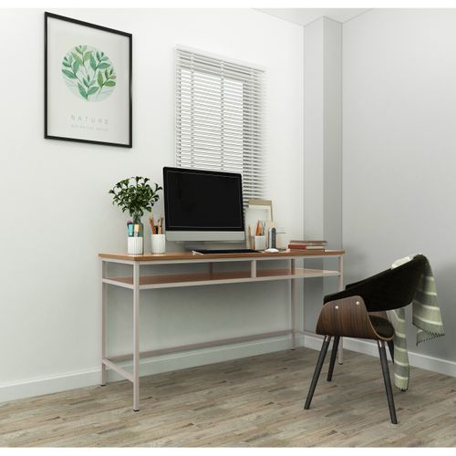 Bradford-bureau En Effet Noyer En Taupe/noisette