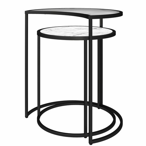 Moon Phases-tables Gigognes En Effet Marbre/verre