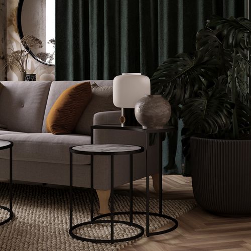 Moon Phases-tables Gigognes En Effet Marbre/verre