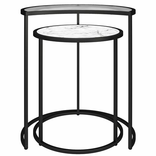 Moon Phases-tables Gigognes En Effet Marbre/verre