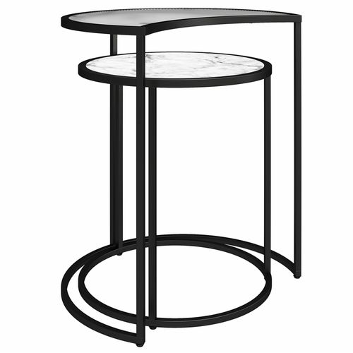 Moon Phases-tables Gigognes En Effet Marbre/verre