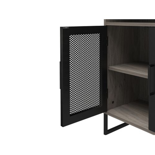 Purdue - Buffet Avec 2 Portes En Effet Chêne Gris