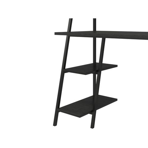 Bushwick - Bureau En Effet Chêne Noir Sur Métal Noir