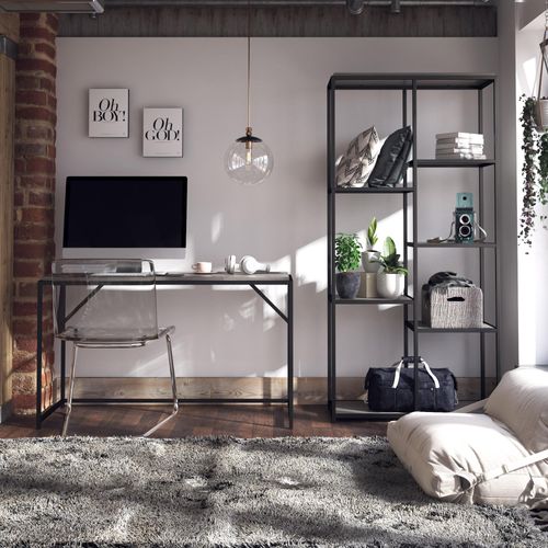 Quincy - Bureau En Effet Bois Gris