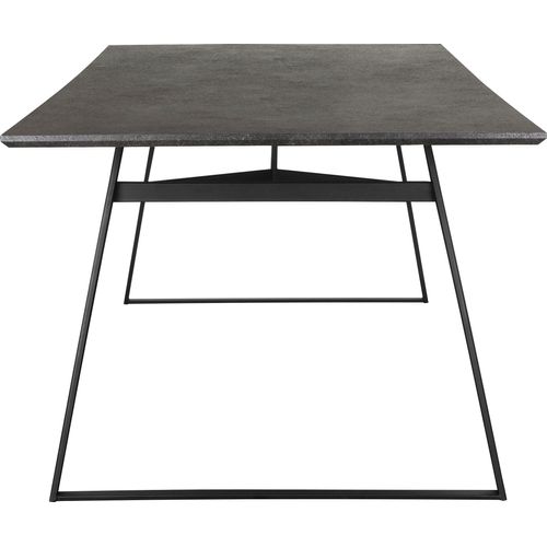Fuji-table à Manger 200x100 Cm Marron Gris Noir