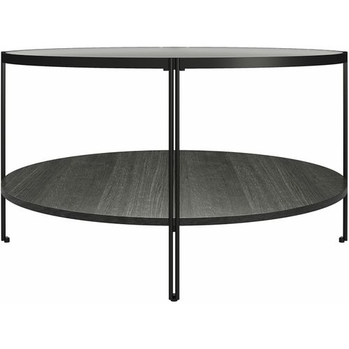 Wainwright - Table Basse En Verre Noir/effet Bois