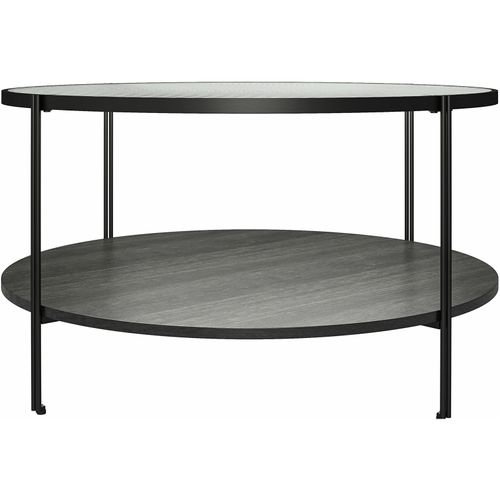Wainwright - Table Basse En Verre Noir/effet Bois